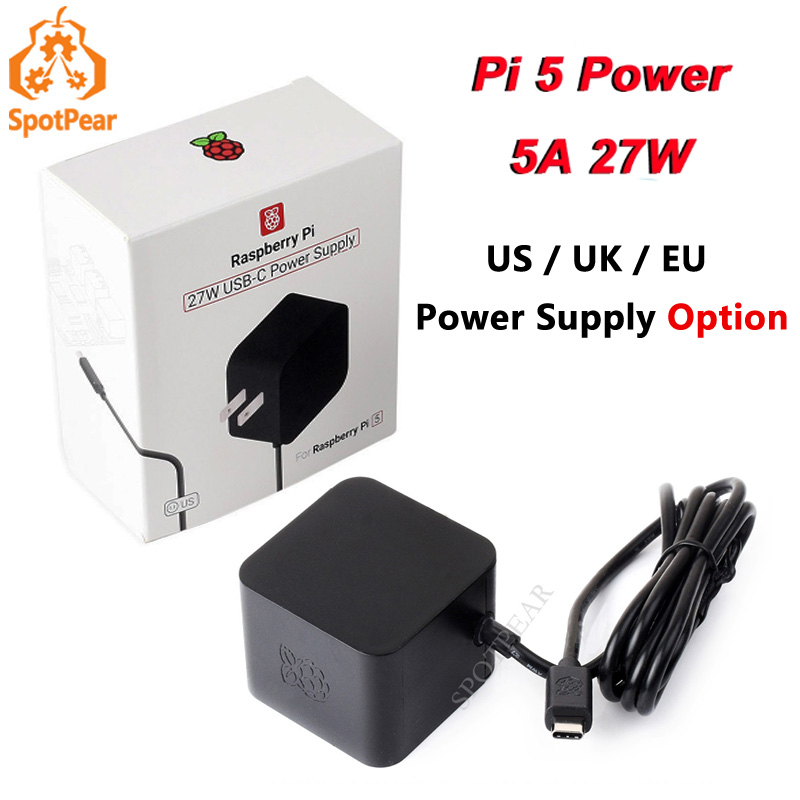 Raspberry Pi 5 8Gb - Oryginalny oficjalny zasilacz USB 5 v5a