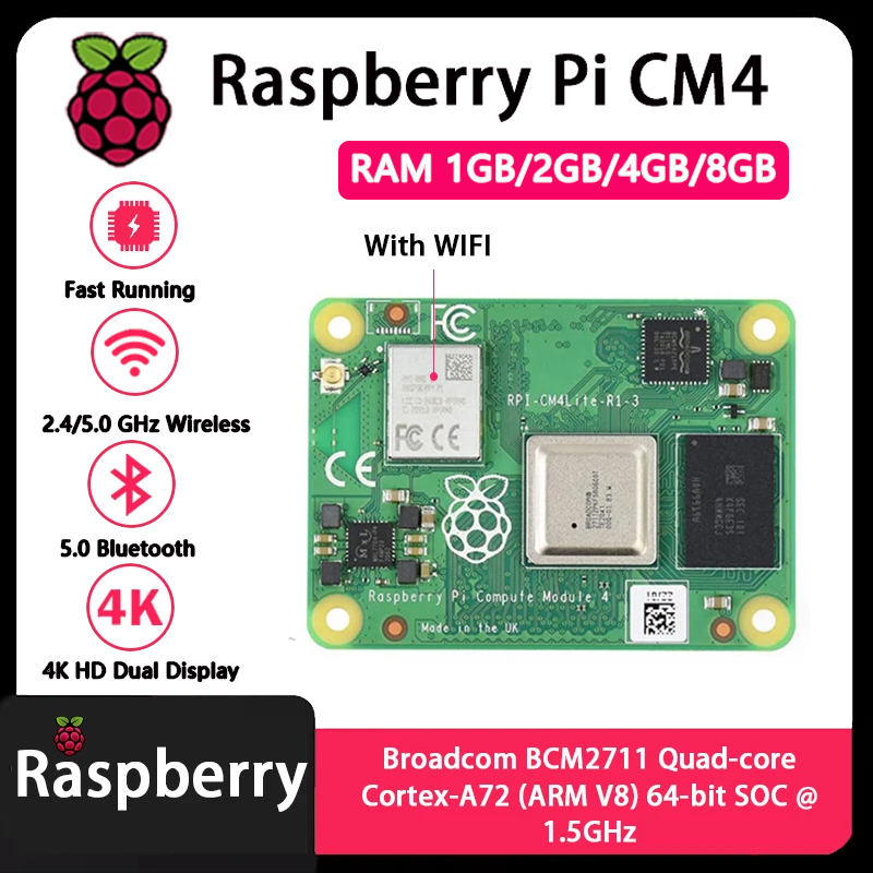 Raspberry Pi CM4 1GB/2GB/4GB/8 – Raspberry Pi Cm4 8Gb Ram 32Gb Emmc Wifi recenzja i cena