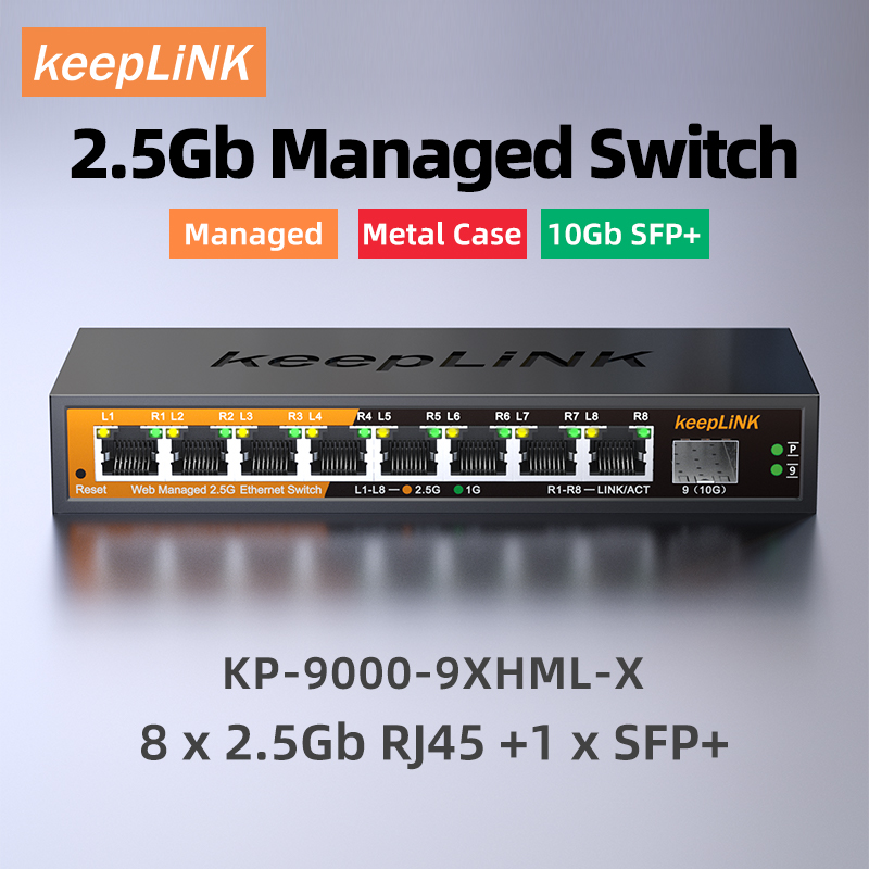 Kontrolowany przełącznik KeepL – Sfp+ 10G Managed Switch 8 Port recenzja i cena