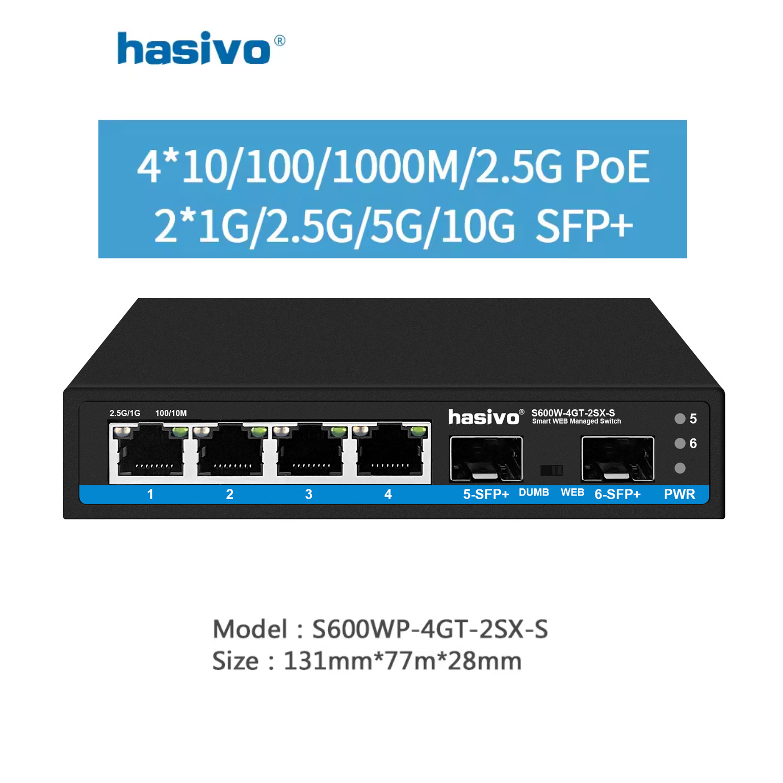 Przełącznik sieciowy Hasivo 2. – Sfp+ 10G Managed Switch 8 Port recenzja i cena