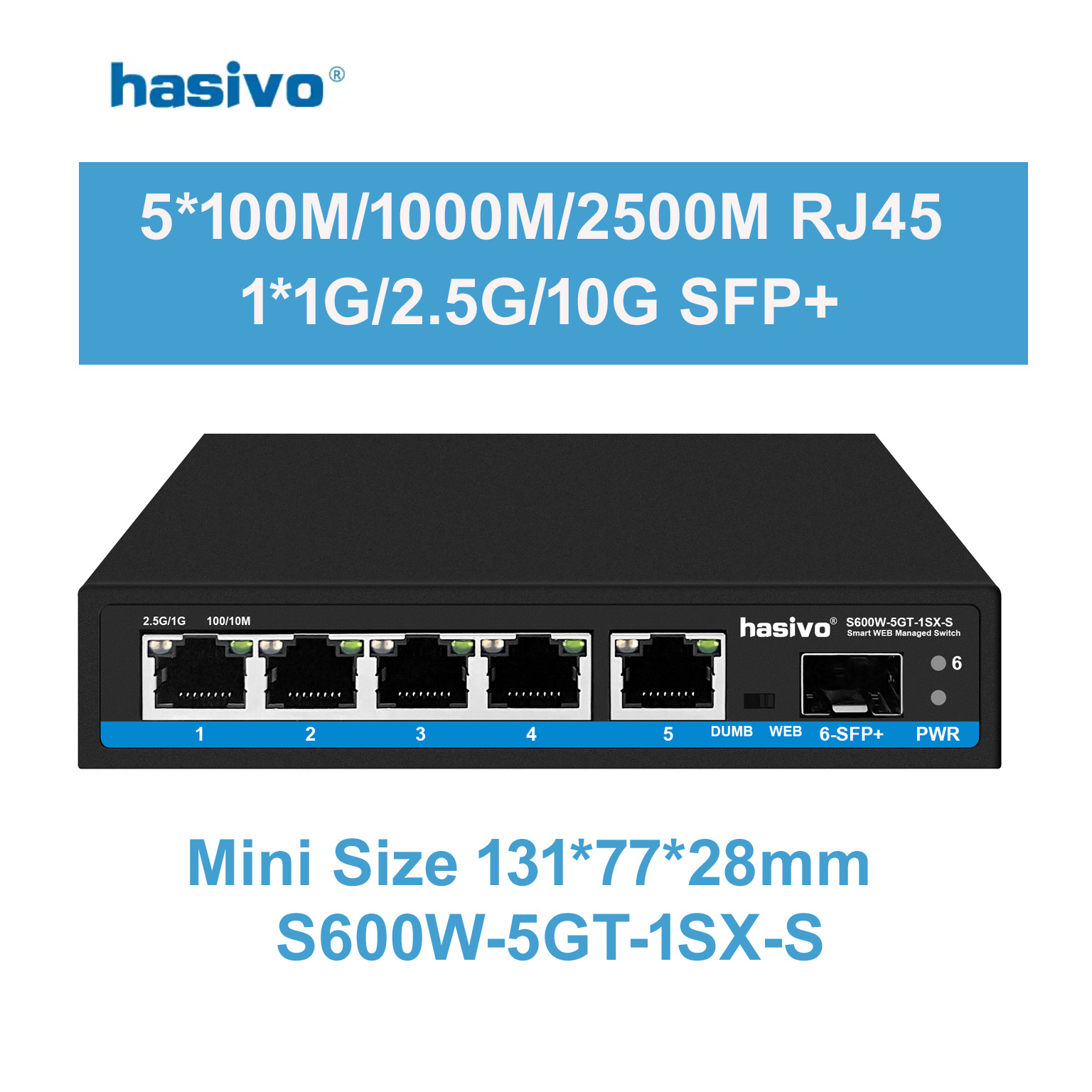 Przełącznik sieciowy Hasivo 2. – Sfp+ 10G Managed Switch 8 Port recenzja i cena