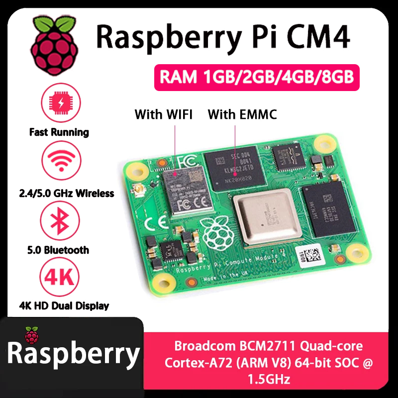 Raspberry Pi CM4 1GB/2GB/4GB/8 – Raspberry Pi Cm4 8Gb Ram 32Gb Emmc Wifi recenzja i cena